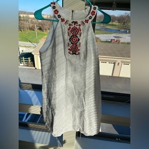 White beaded Shelli Segal dress - Worn only once; size 8